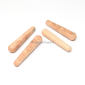 Baguette de Massage Aventurine pêche faciale polie lisse de qualité supérieure - Product Image 1