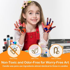 OSBANG 24-color natural iron oxide liquid colored candle wax <b>pen</b> DIY colored candle soap coating pigments <b>painting</b> staining <b>pens</b> - Product Image 3