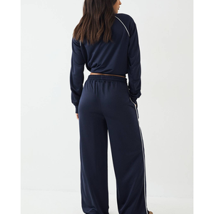 Conjunto Deportivo Personalizado de 2 Piezas para Entrenamiento de Fútbol, Chaqueta Deportiva Corta con Cierre y Pantalones de Felpa Francesa, OEM ODM, Manga Larga - Product Image 2