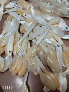 Cuillère à dessert en nacre noire naturelle de 8 cm à 13 cm avec détails artisanaux exquis et logo de marque personnalisé - Product Image 5