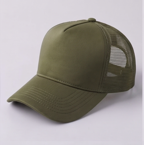 Olive <b>Green</b> Trucker <b>Hat</b> Unisex Adjustable Breathable Cotton Mesh Back Casual Cap Spring Summer Adult Style - Product Image 5