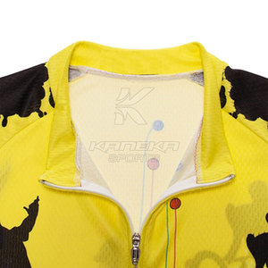 Maillot de cyclisme zippé haut de gamme en polyester respirant et écologique, coupe confortable pour les programmes sportifs et d'exercice - Product Image 4