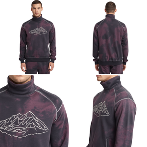 Chándal Oversize con Lavado Ácido y Bordado Desgastado, Ropa Urbana para Hombre con Diseño Geométrico - Product Image 3