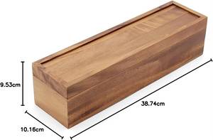 FAIZA CRAFT FC-6041 Boîte à thé carrée en bois laqué de qualité supérieure, 5 compartiments, organisateur de sachets de thé, rangement en bois de style européen - Product Image 5