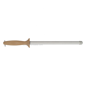 Afilador de cuchillos blanco resistente a impactos con mango de madera hecho a mano - Product Image 2