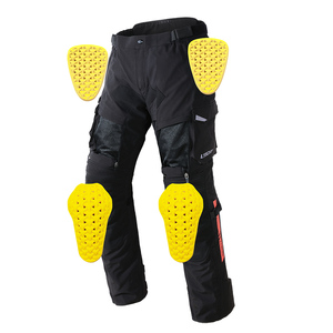 Motorcycle Leather Cordura Breathable Riding Pants CE Removable <b>Knee</b> Hip <b>Protectors</b> | Waterproof Winter Summer Biker Trousers | - Product Image 1