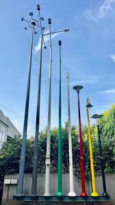 Non Conductive FRP Lighting Poles Weatherproof Fiberglass Reinforced Plastic Street <b>Light</b> <b>Post</b> Durable Composite for Industrial - Product Image 2