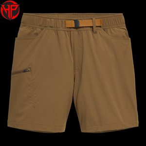 Shorts de randonnée pour hommes, imperméables, en nylon/spandex, respirants, séchage rapide, sportifs, avec poches zippées sécurisées, design flexible, couleur unie, pour l'extérieur - Product Image 5