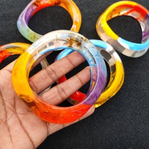 อะคริลิกแฮนด์เมดแบบกว้าง – สร้อยข้อมือลายหนาปรับได้ สไตล์โมเดิร์นโบโฮสำหรับผู้หญิง - Product Image 4