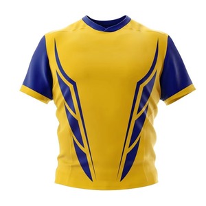 Ensemble de maillot de rugby personnalisé sublimé, respirant, à séchage rapide, pour hommes, manches courtes, vêtements de sport, équipement d'entraînement - Product Image 4