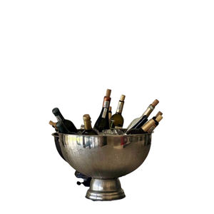 Cubo de hielo de metal hecho a mano para champán, enfriador de vino grande, tina para bebidas para fiestas, bodas, accesorios de bar a precio asequible - Product Image 4