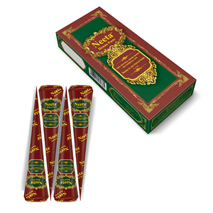 Neeta Mehendi Cone 4 Pieces Ready Use Natural Material High Quality Henna Tattoo Tip Paste <b>Temporary</b> Body Art Application 1-7 - Product Image 6