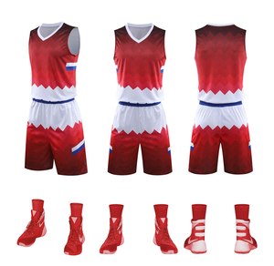 Maillot de basketball pour homme, imprimé par transfert thermique, col en V, sans manches, short, en polyester anti-humidité, personnalisable sur le devant, pour le sport - Product Image 4