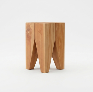 Ara Artisan Crafted Eco-Friendly Minimalist Teak Wood <b>Stool</b> Soft Touch Natural Coating for Bedroom Entry Modern Interior Spaces - Product Image 3