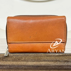 New Style Hot Selling Real Handmade Crunch Leather Small <b>Wallets</b> Stylish Casual Full Grain Leather Classy <b>Cute</b> Clutch for Womens - Product Image 1