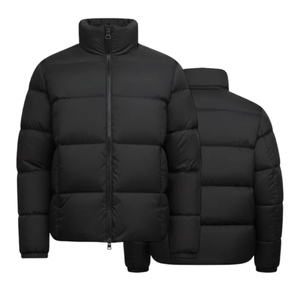 Veste matelassée surdimensionnée pour homme, style streetwear, avec capuche zippée en duvet de canard imperméable - Product Image 1