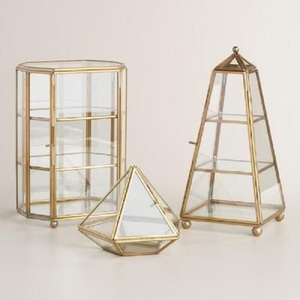 Nuevo Estuche de Joyería de Vidrio con Marco Metálico, Organizador Transparente para Anillos y Adornos - Product Image 3