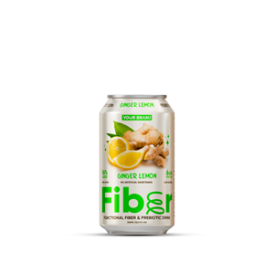 Bebida de Soda Prebiótica de Jengibre y Limón de 355 ml, Baja en Azúcar, Funcional, Venta al por Mayor, Etiqueta Personalizada, Lata de Bebida - Product Image 1