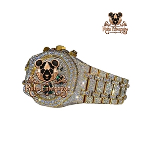 Refined Crystal Analog <b>Watch</b> with Steel Housing and Link Bracelet - Product Image 6