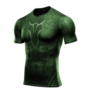 เสื้อแรชการ์ดแขนสั้นผู้ชาย ผ้าสแปนเด็กซ์ ระบายอากาศได้ดี น้ำหนัก 120 กรัม ป้องกันแสงแดด สำหรับกิจกรรมกลางแจ้ง การฝึกซ้อม และฟิตเนส - Product Image 4