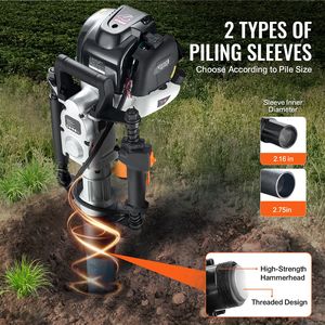 Trivella a Benzina 37.77cc 4 Tempi 1000W con Testa a 2 Perni 55/70mm per Costruzioni, Nuova Condizione - Product Image 1