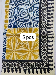Pareos de Playa Largos para Mujer, Hechos a Mano con Estampado de Bloques, 100% Algodón, Estampados con Bloques de Madera, Sarongs, Cubrebaños, Pañuelos Indios - Product Image 2