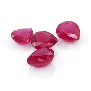 Rubis naturels de Bangkok, formes poire calibrées 13x15mm, pierres précieuses de rubis naturelles facettées en vrac pour la fabrication de bijoux, prêtes à l'emploi - Product Image 1