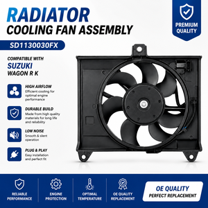Conjunto de Ventilador de Refrigeración del Radiador para Suzuki Wagon R K, Módulo de Ventilador de Refrigeración del Motor, Repuestos para Automóviles, 12V - Product Image 3