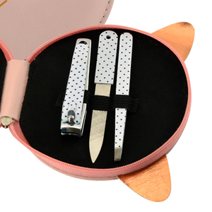 Cute Cat Shape Manicure Sets Include Nail Clippers Scissors Tweezers Nail <b>File</b> Portable Beauty Care Travel <b>Case</b> - Product Image 3