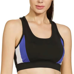 Women Lightweight Eco-Friendly Workout Sports <b>Bra</b> High for Running Gym Yoga Fitness Padded Adjustable <b>Straps</b> Breathable Mesh - Product Image 1