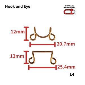 Gancho y ojal de latón grandes, sin níquel, con hebilla invisible y tallas personalizadas para pantalones, faldas y cuellos. - Product Image 2