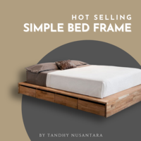 Cama de Madera de Diseño de Lujo, Súper Cómoda, de Alta Calidad, Material Ecológico, Orientada a la Exportación, Personalizada, de Indonesia, Venta al Por Mayor