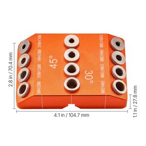 Portable Precision <b>Drill</b> <b>Guide</b> Jig 30/45/90 Degree Angle 4 Sizes for Angled Horizontal Holes Hand Tool - Product Image 6