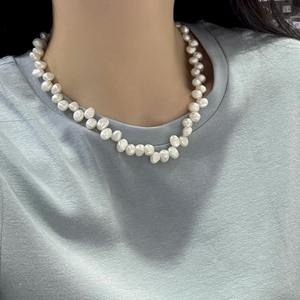 Hetian <b>Jade</b> Bead <b>Necklace</b> for Women Cool Gift with Safety Buckle Pendant and Collar Bone Chain Small Public Design Sense - Product Image 5