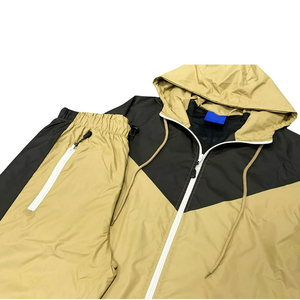 High Quality Waterproof 100% Cotton Breathable Winter Windbreaker Suit Durable Track Suit Style Outdoor Custom Windbreaker Set - Product Image 2