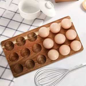 Wooden <b>Egg</b> Rack 3 Tier <b>Egg</b> Holder Stand Farmhouse <b>Egg</b> <b>Storage</b> Organizer Kitchen Counter <b>Egg</b> Display Rack Durable - Product Image 3