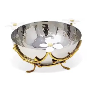 Decorative Finish Metal Dry Fruits Bowl Stylish Snack Serving Dish Premium Dining Table Centerpiece Gift Item - Product Image 1