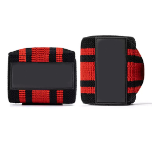 Premium Quality Red & <b>Black</b> Color Heavy Duty Classical Product Elastic Wrist Support Strap With Custom weightlifting hand <b>wrap</b> - Product Image 1