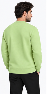 Pull-over en maille brossée pour homme, en nylon/acrylique, anti-rétrécissement, avec motif et logo personnalisés, col rond, chaud et tendance pour l'hiver, vente en gros - Product Image 4