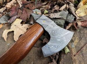 Hache en acier Damas en gros, hache de brousse personnalisée de 16 pouces avec étui, équipement d'extérieur professionnel forgé - OEM/ODM disponible - Product Image 3