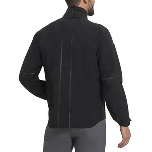 Mens Autumn Long Casual <b>Lightweight</b> Windproof <b>Waterproof</b> <b>Golf</b> <b>Jacket</b> Zip up Front Logo Quick Dry Coursewear OEM Custom - Product Image 4