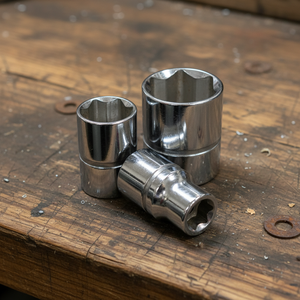 Juego de llaves de vaso 2 en 1 de 1/4 de pulgada y 55 piezas con rosca recta o cruzada - Product Image 1