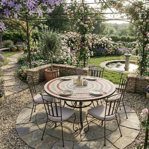 KHP Vietnam Wrought Iron Patio Furniture Set Heavy Duty Metal Garden <b>Table</b> <b>and</b> <b>Chairs</b> Wholesale - Product Image 2