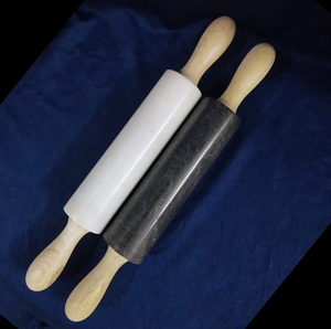 Customised White Marble <b>Rolling</b> Pin With Wood Handle & Base Eco Friendly Kitchenware Dough Roller At Lowest Cost - Product Image 5