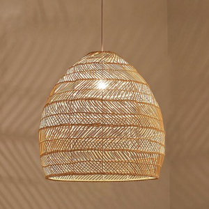 Rattan <b>Ceiling</b> <b>Lights</b> crafted with natural woven patterns to deliver soft <b>light</b> diffusion and enhance interior aesthetics - Product Image 5