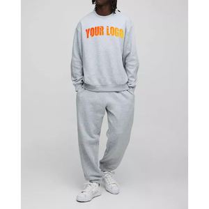 Ensemble 2 pièces streetwear personnalisable pour homme, sweat-shirt et pantalon de survêtement imprimés, coupe ample et oversize, poids moyen, chaud, le plus vendu - Product Image 4