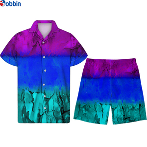 Summer Collection Customized Mens Button up Shirt Short Sleeve Beach <b>Pant</b> Summer Hot Sales Men's Suit Comfortable and Breathable - Product Image 4