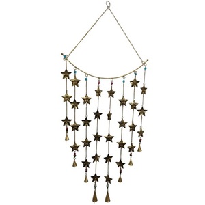 Campana de vaca pintada a mano, chapada en oro, con cadena de viento, decoración colgante, artículo de regalo - Product Image 5