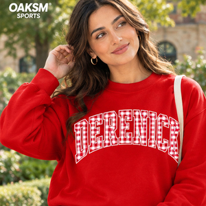 Pull en molleton à col montant bleu clair style vintage avec lettres grecques pour femme |   Sweat-shirt en coton épais surdimensionné |   Vierge et personnalisé - Product Image 3