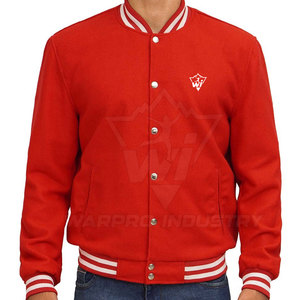 Chaqueta Ligera Informal Estilo Letterman, Mezcla de Lana, Corte Holgado, Cierre de Botones Cubiertos, Mangas en Contraste, Ropa Exterior de Moda Urbana - Product Image 2